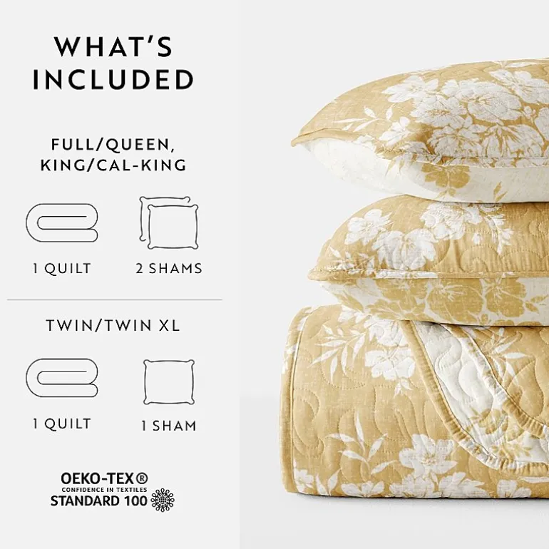 3 Piece All Season Lightweight Pattern Quilt Set