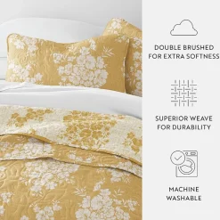 3 Piece All Season Lightweight Pattern Quilt Set