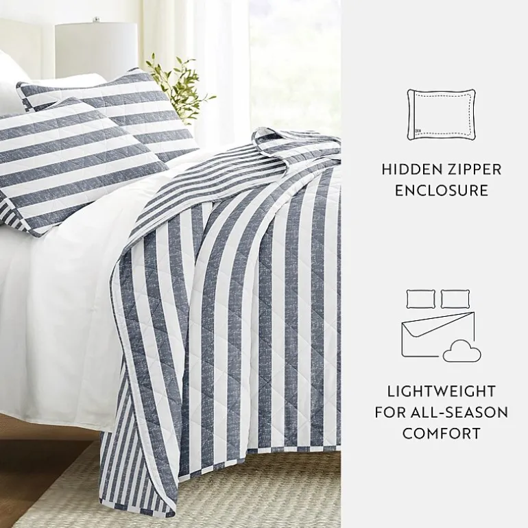 3 Piece All Season Lightweight Pattern Quilt Set