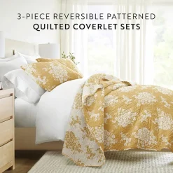 3 Piece All Season Lightweight Pattern Quilt Set