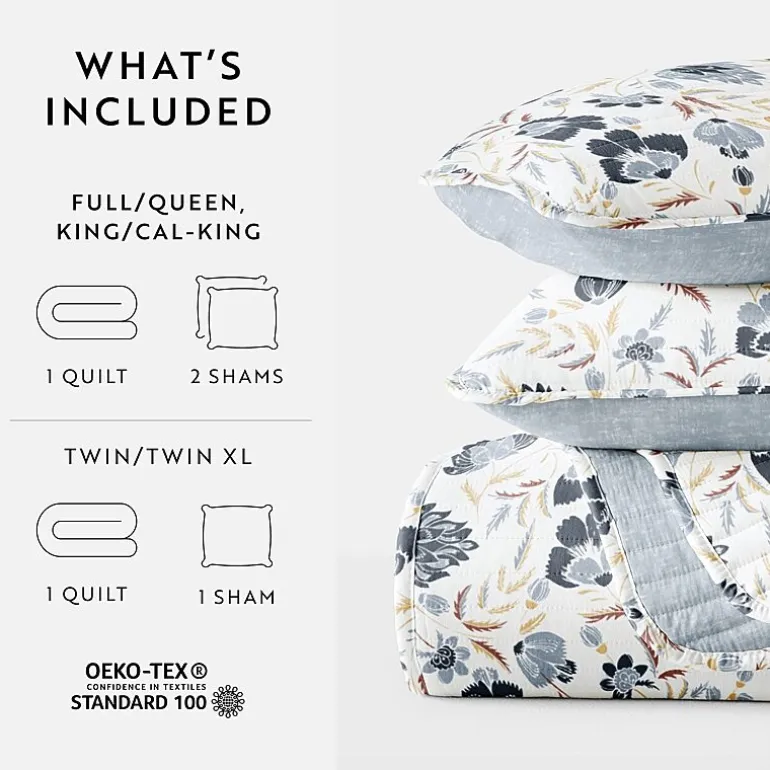 3 Piece All Season Lightweight Pattern Quilt Set