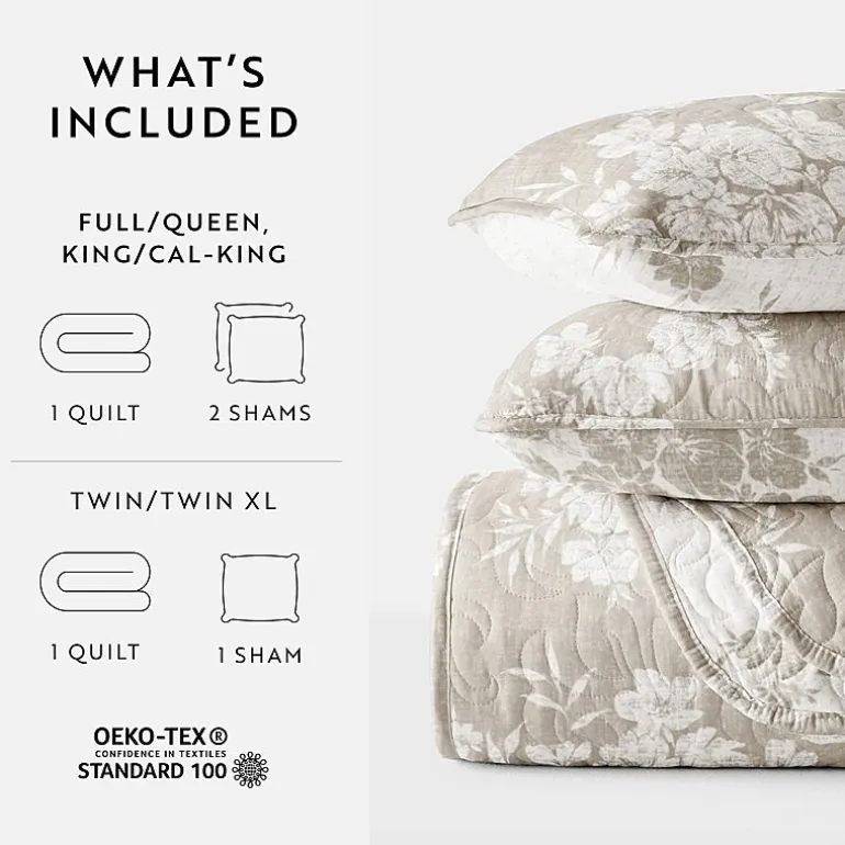 3 Piece All Season Lightweight Pattern Quilt Set