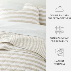 3 Piece All Season Lightweight Pattern Quilt Set