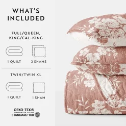 3 Piece All Season Lightweight Pattern Quilt Set