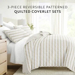 3 Piece All Season Lightweight Pattern Quilt Set