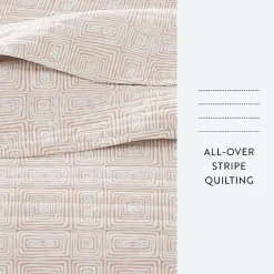 3 Piece All Season Lightweight Pattern Quilt Set