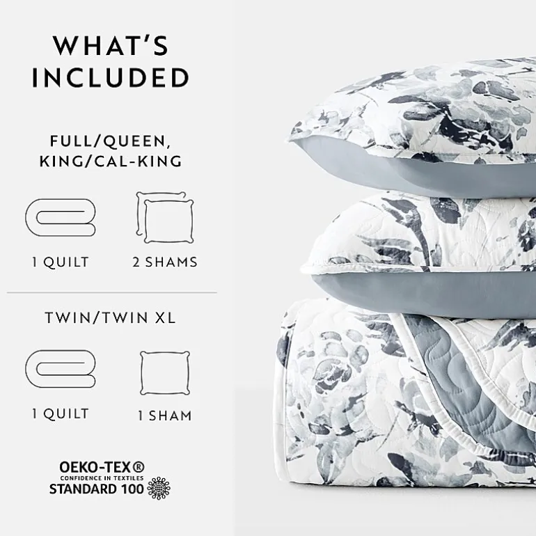 3 Piece All Season Lightweight Pattern Quilt Set