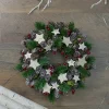 Pine Cone and Berries with Stars Artificial Christmas Wreath  10-Inch  Unlit