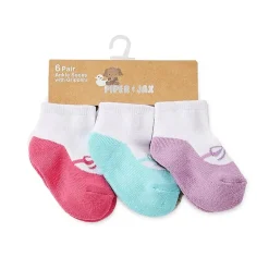 Piper & Jax Ballerina Baby Girls 6 Pair Crew Socks