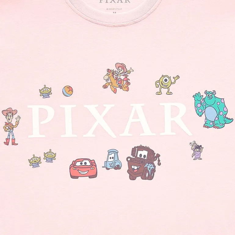 Pixar Boyfriend Tee Womens Juniors Crew Neck Short Sleeve Regular Fit Graphic T-Shirt