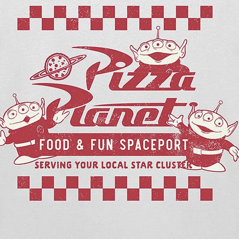 Pizza Planet Little & Big Kid Boys Crew Neck Short Sleeve Regular Fit Toy Story Graphic T-Shirt