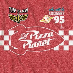 Pizza Planet Mens Crew Neck Short Sleeve Regular Fit Big and Tall Graphic T-Shirt