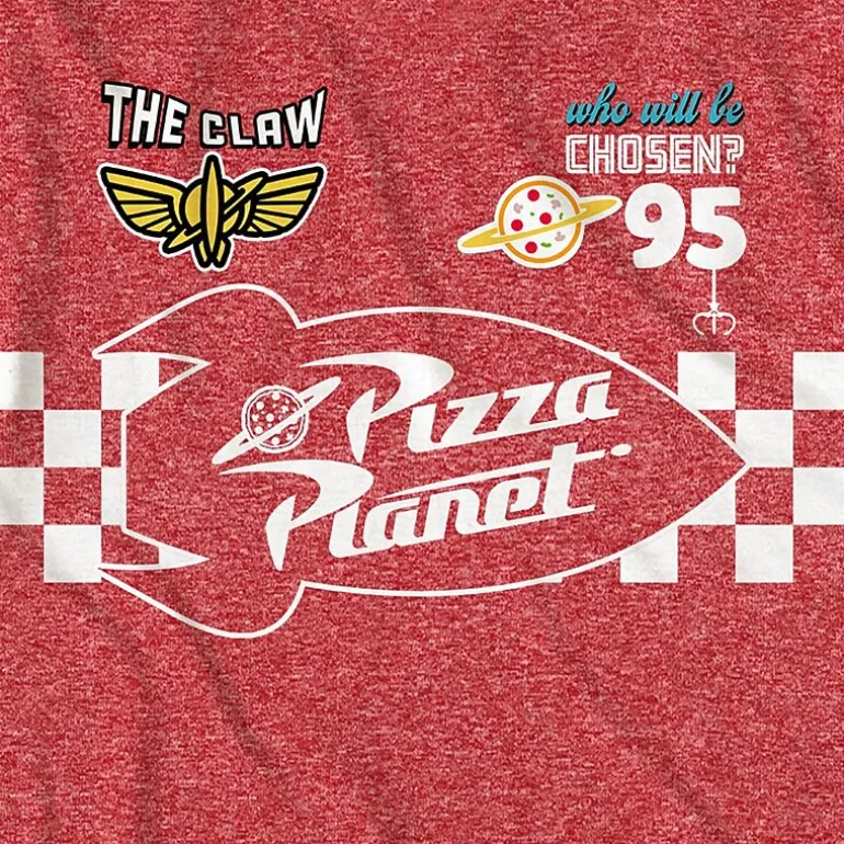 Pizza Planet Mens Crew Neck Short Sleeve Regular Fit Big and Tall Graphic T-Shirt
