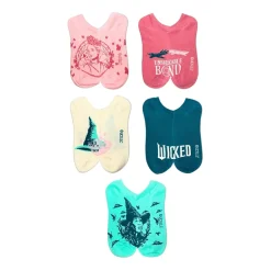 5pk No Snow Wicked Girls Multi-Pack 5 Pair Wicked No Show Socks