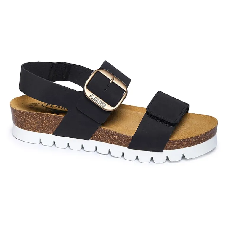 PLAKTON® Cannes Womens Adjustable Strap Footbed Sandals