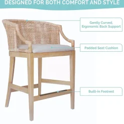 Playa Counter Height Upholstered Bar Stool