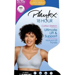 Playtex 18 Hour Cotton Stretch Ultimate Lift & Support Full Coverage Wireless Full Coverage Bra Us474c