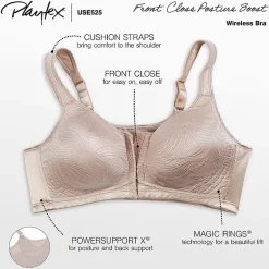 Playtex 18 Hour Posture Boost Front Close Full Coverage Wireless Full Coverage Bra E525