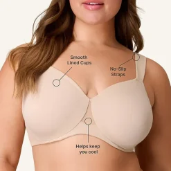 Playtex Underwire Unlined Full Coverage Bra Us4810