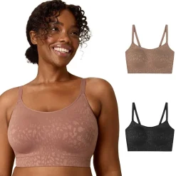 Playtex Womens Multi-Pack Medium Support 2-pc. Wireless Bralette Us4752