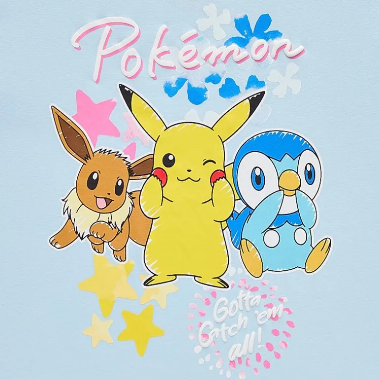 Pokemon Boyfriend Tee Womens Juniors Crew Neck Short Sleeve Loose Fit Pokemon Graphic T-Shirt