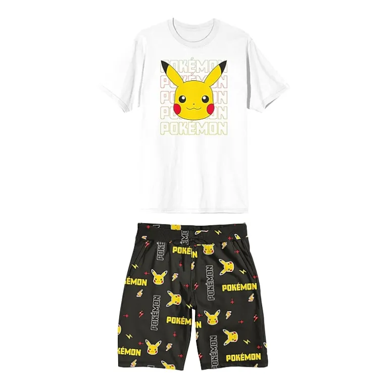 Pokemon Mens Crew Neck Short Sleeve 2-pc. Pajama Set
