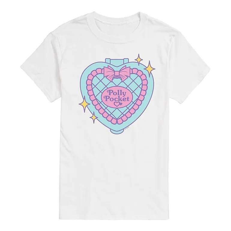 Polly Pocket Compact Tee Womens Juniors Crew Neck Short Sleeve Regular Fit Graphic T-Shirt