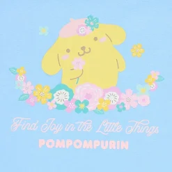 Pompompurri Boyfriend Tee Womens Juniors Crew Neck Short Sleeve Regular Fit Hello Kitty Graphic T-Shirt