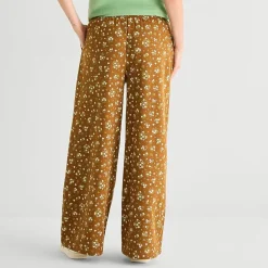Pooh Aop Wide Leg Bottom Womens Juniors Wide Leg Mid Rise Winnie The Pooh Sweatpant