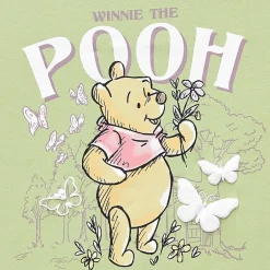 Pooh Boyfriend Tee Womens Juniors Crew Neck Short Sleeve Loose Fit Winnie The Pooh Graphic T-Shirt