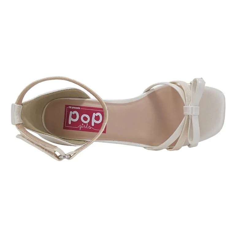 Pop Adana Little & Big Kid Girls Square Open Toe Block Heel Pumps