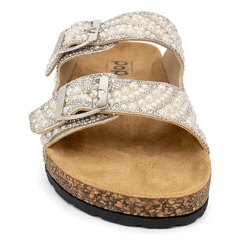 Pop Dhyana Womens Adjustable Strap Footbed Sandals