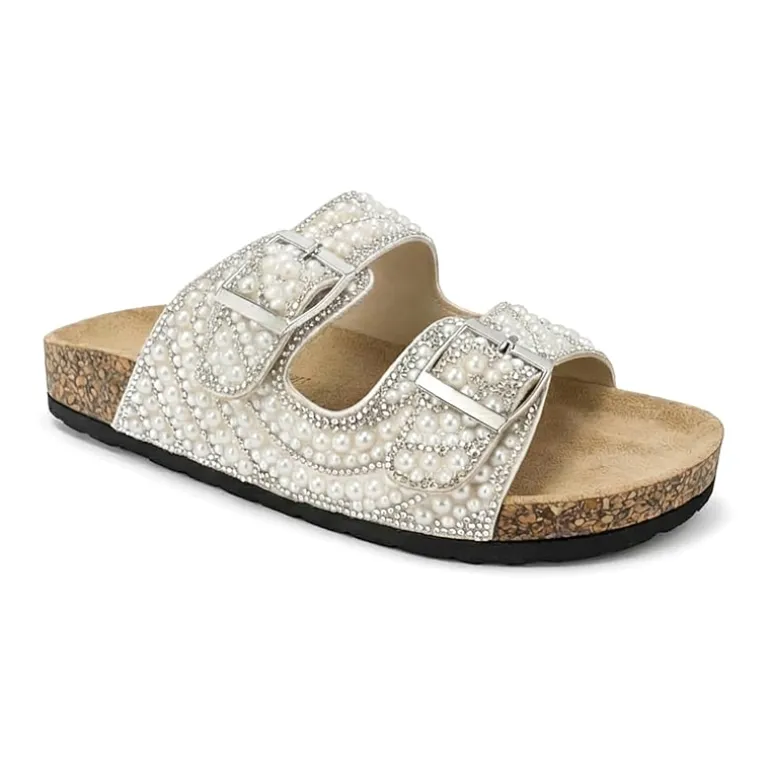 Pop Dhyana Womens Adjustable Strap Footbed Sandals