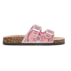 Pop Gemi Womens Adjustable Strap Footbed Sandals