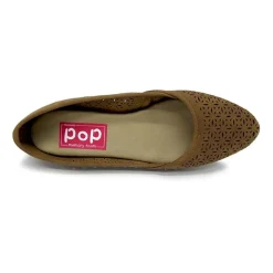Pop Gerinina Womens Almond Closed Toe Ballet Flats
