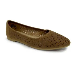 Pop Gerinina Womens Almond Closed Toe Ballet Flats