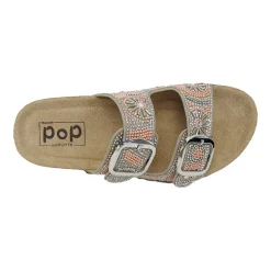 Pop Rinto Womens Adjustable Strap Footbed Sandals