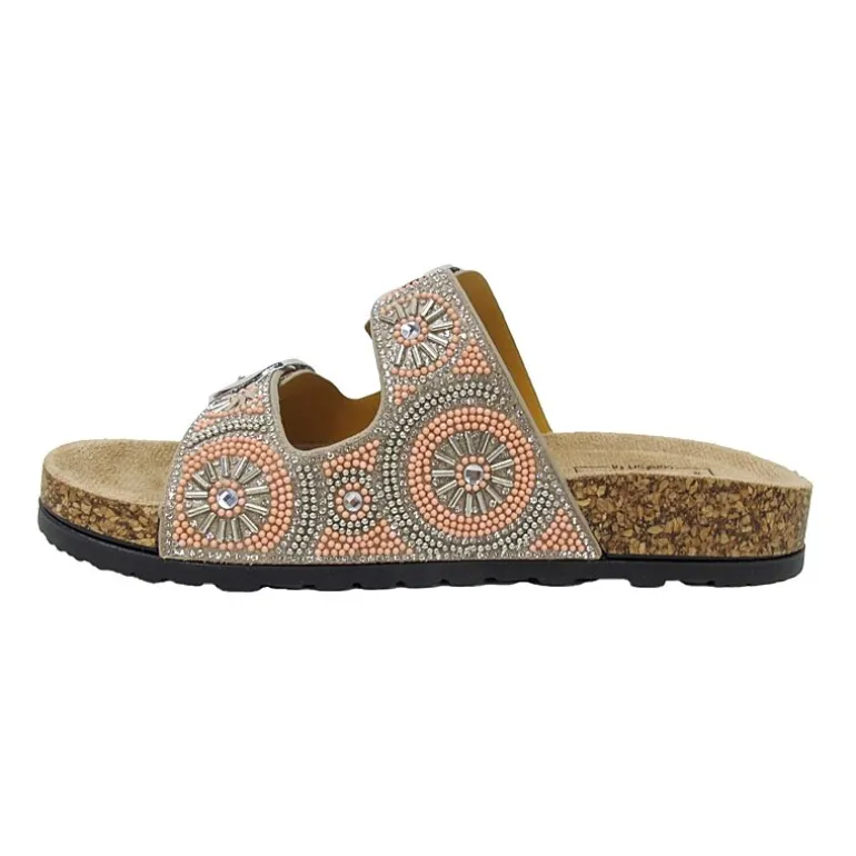 Pop Rinto Womens Adjustable Strap Footbed Sandals