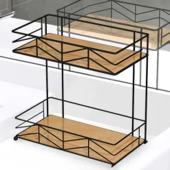 Popular Bath Woodmont 2tier Shelf Twr Caddy Bathroom Organizer