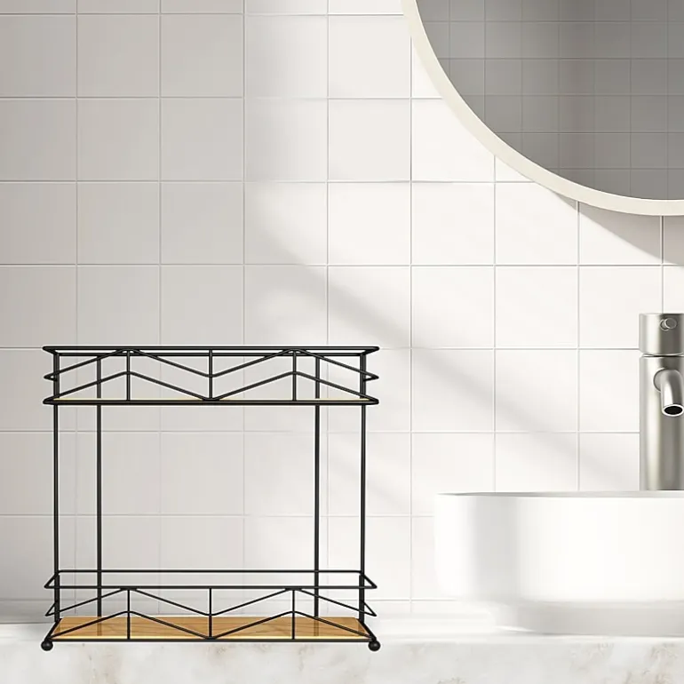 Popular Bath Woodmont 2tier Shelf Twr Caddy Bathroom Organizer