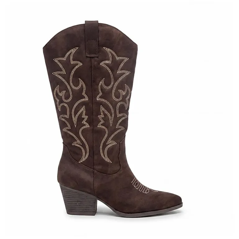 Pop Womens Ellary Block Heel Cowboy Boots