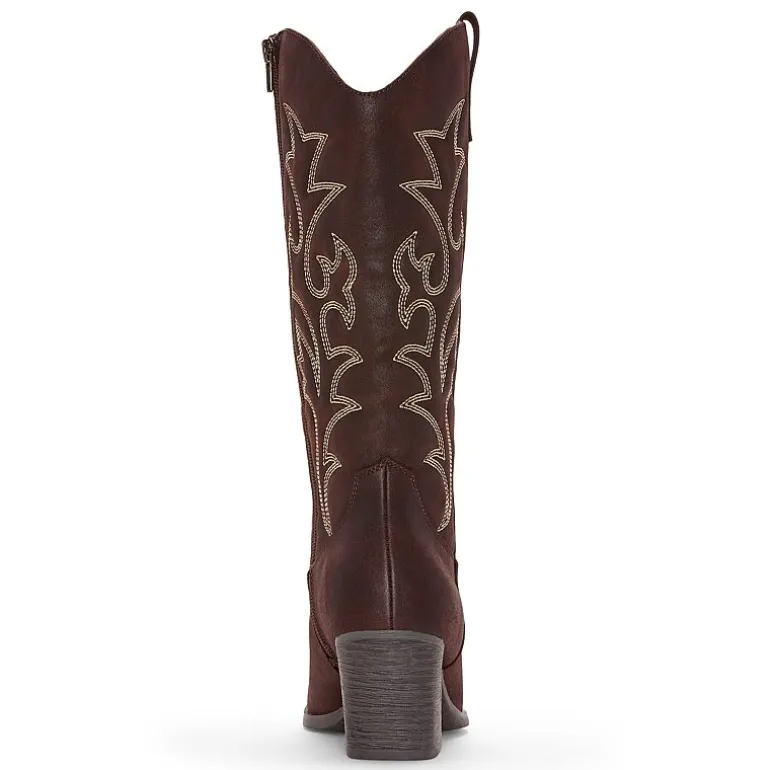 Pop Womens Ellary Block Heel Cowboy Boots