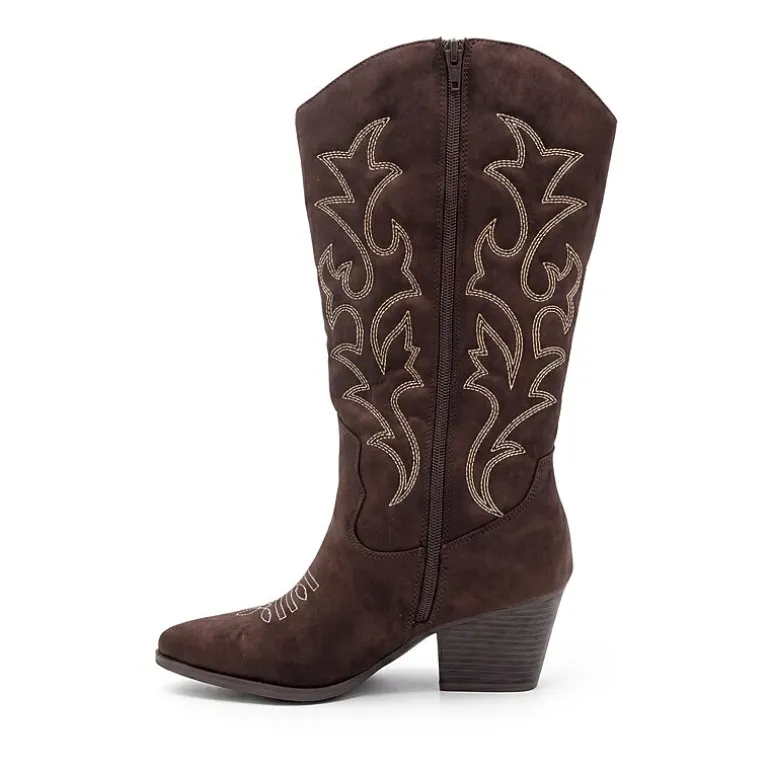 Pop Womens Ellary Block Heel Cowboy Boots