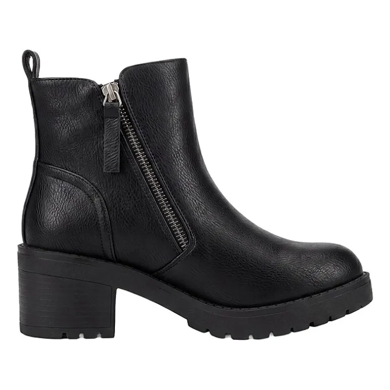 Pop Womens Elspeth Block Heel Booties