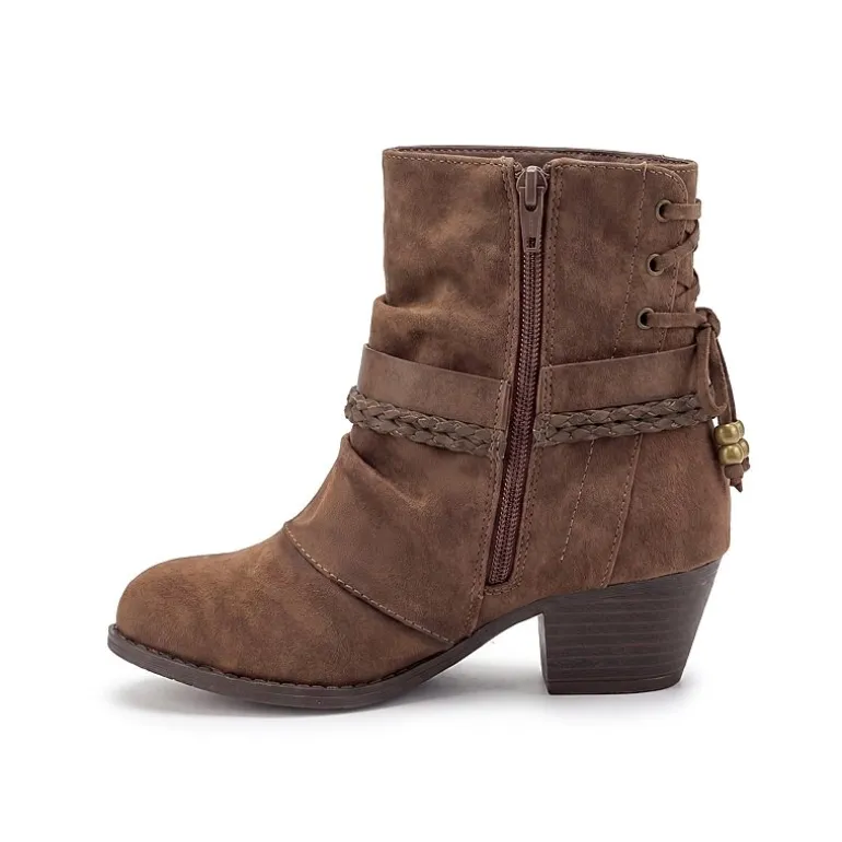Pop Womens Encinitas Block Heel Booties