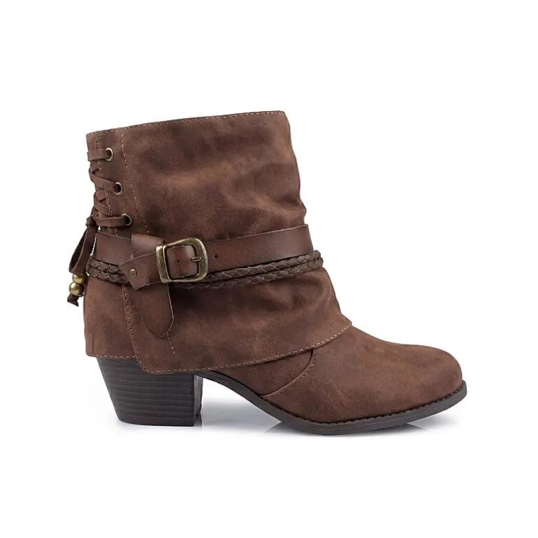 Pop Womens Encinitas Block Heel Booties