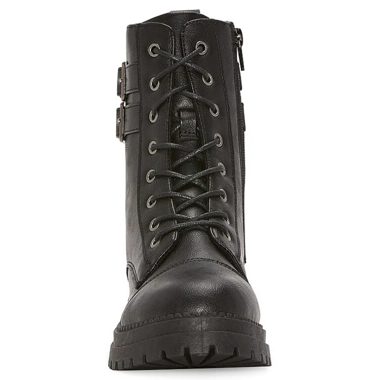 Pop Womens Perlla Block Heel Booties