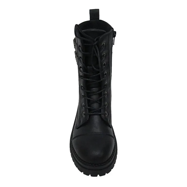 Pop Womens Perlla Block Heel Booties