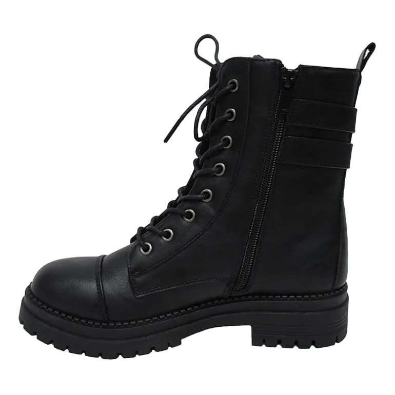 Pop Womens Perlla Block Heel Booties