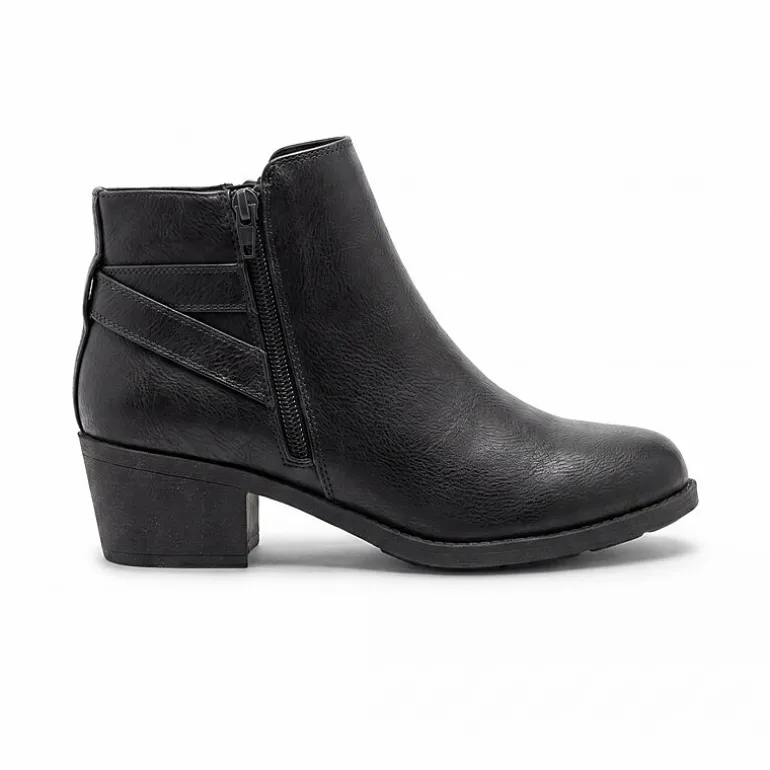Pop Womens Raveline Block Heel Booties